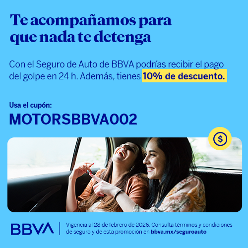10% de descuento en seguro de Auto BBVA